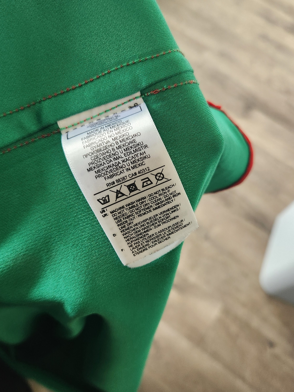 adidas Green and Red Mexico Men’s Soccer Jersey - Picture 8 of 8